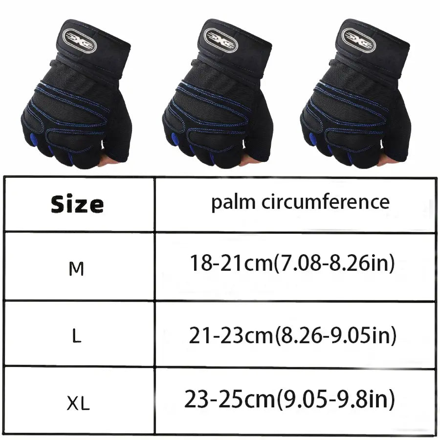 Half-Finger Weightlifting Non-Slip Gloves, Breathable Fitness Gloves for Dumbbell, Strength Training, Riding, Cycling, Gym Accessories, 1 Pair