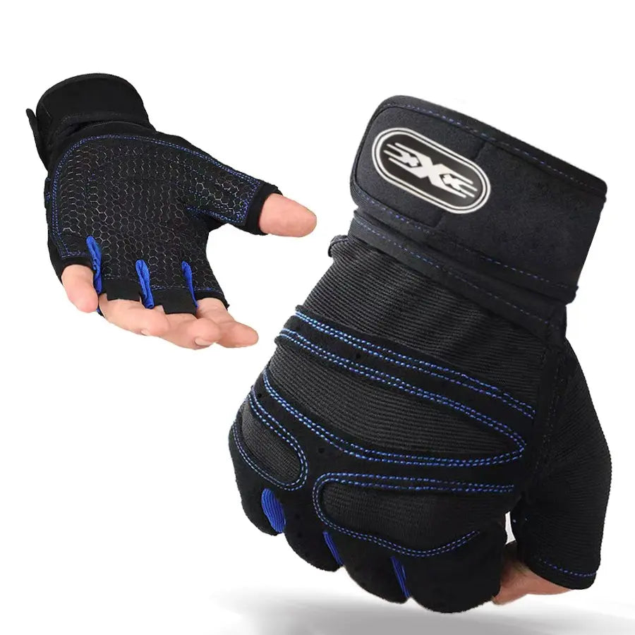 Half-Finger Weightlifting Non-Slip Gloves, Breathable Fitness Gloves for Dumbbell, Strength Training, Riding, Cycling, Gym Accessories, 1 Pair