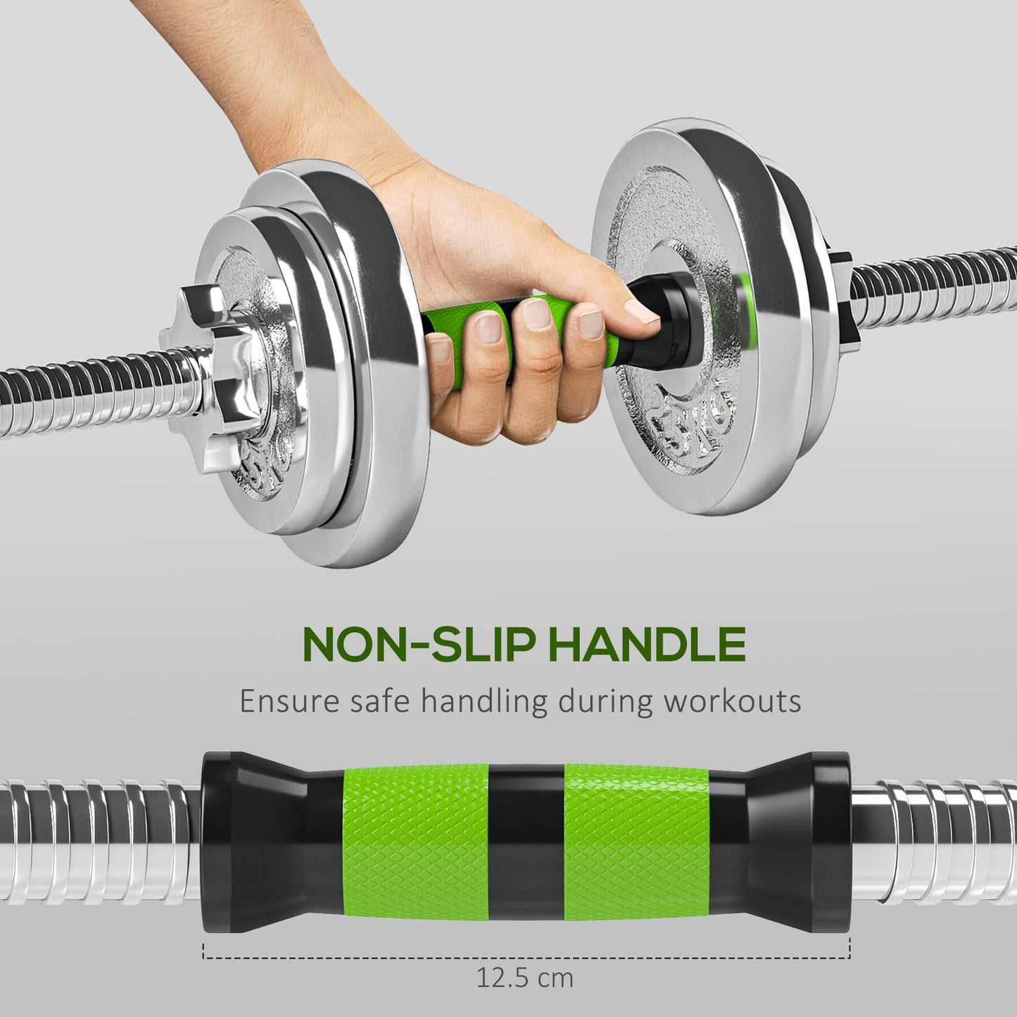 20Kg Adjustable Dumbbell and Barbell Set - 2-in-1 Weight System
