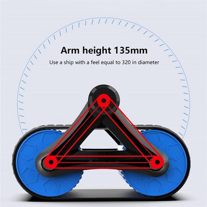 Double Wheel Abdominal Exerciser with Automatic Rebound - Ab Wheel Roller for Waist Training and Home Gym Fitness
